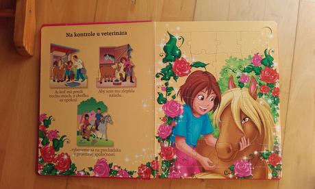 Kniha poníky s puzzle,