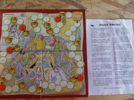 Cestovná stolová párty hra - pivné preteky, 