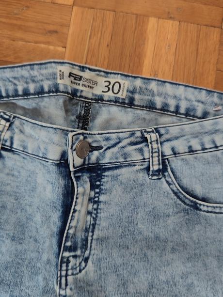 Elastické kvalitné skinny m/l vel. 30, fishbone,30