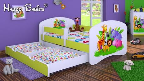 Detská posteľ 160x80cm farebné boky+matrac , šírka (cm): 80,dĺžka (cm): 160