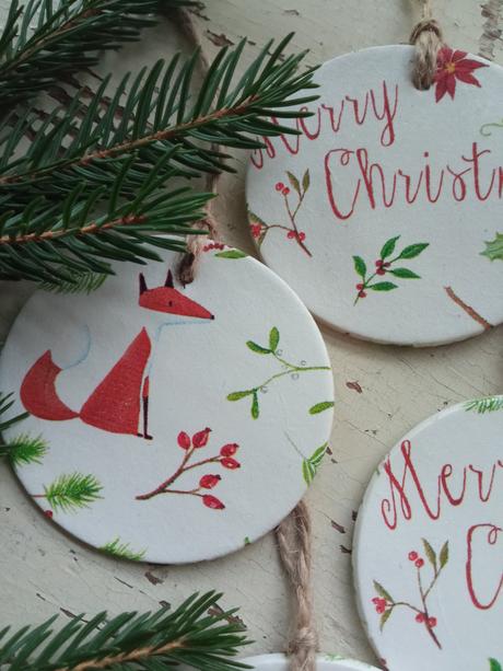 Vianočná dekorácia merry christmas 4ks,