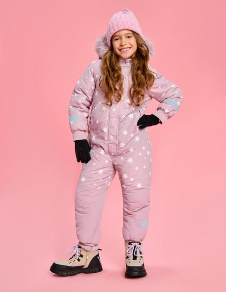Zimný overal s kožušinkou 128/134, sinsay,128
