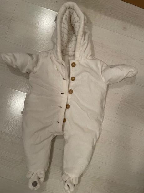 Veľmi teply biely zimny overal, f&f,68