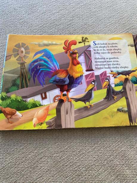 Skladacie leporelo riekanky o zvieratách z farmy, 