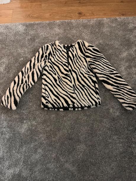 Kabát z umelej kožušiny, h&m,s