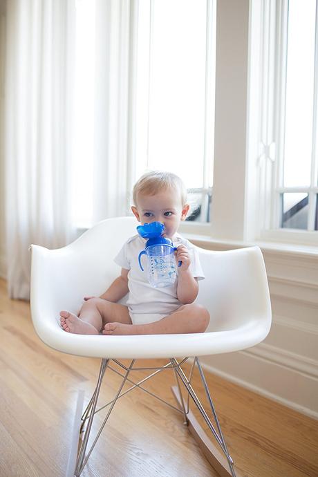 Dr. brown's baby's prvý pohár so slamkou modrý 270, 