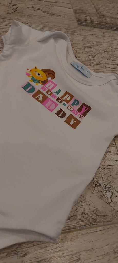 Tričko-body happy birthday daddy, 74