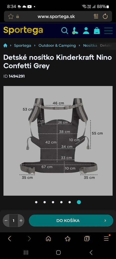 Nosič pre bábätko, kinderkraft