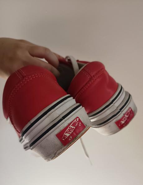 Červené vansky na platforme, vans,37