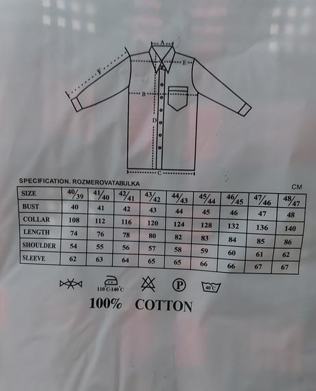 Pánska flanelová košeľa s dlhým rukávom 42/43, 42 / 43