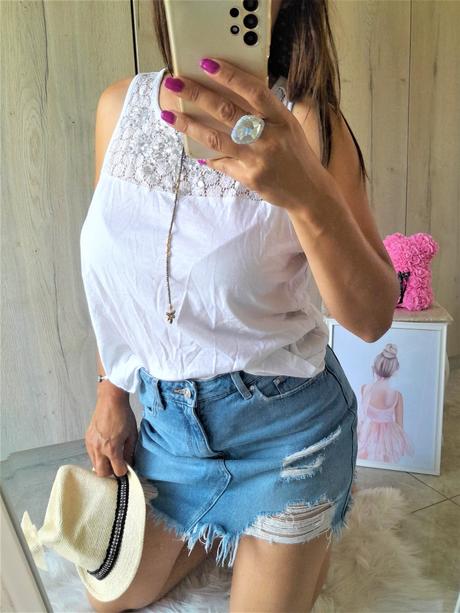 Voľný top s kamienkami-l, l