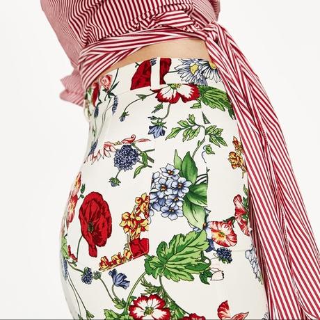 Floral nohavice zn, zara sadnú vel. s-m, zara,s