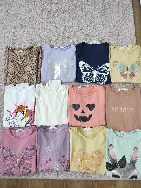 Tričká v 134/140, h&m,134