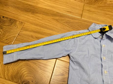Modrá bodkovaná košeľa, h&m,98