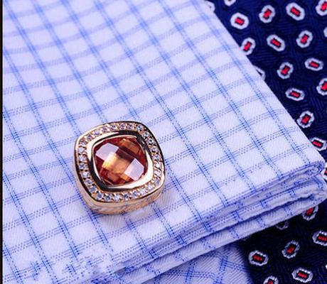 Manzetove gombiky s jantarom, 