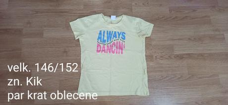 Tričká 146/152, 6 ks, 146