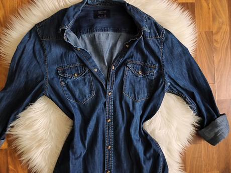 Dámska štýlová riflova košeľa bershka, bershka,m
