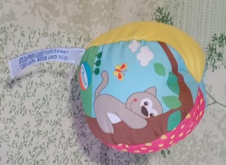 Látková loptička, motív mačička, chicoo, 10 cm, 