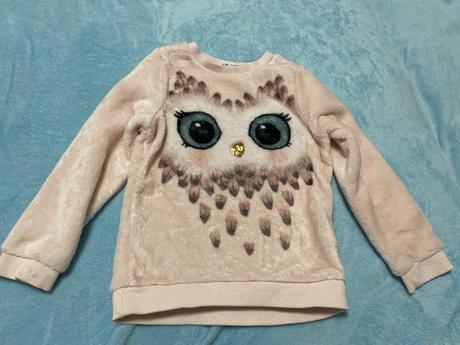 Plyšová teddy mikinka, h&m,110