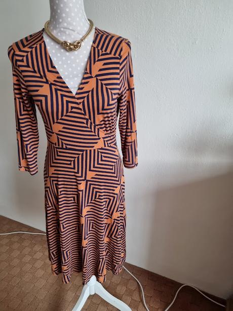 Horčicovo-modré šaty anna field veľ. s, s