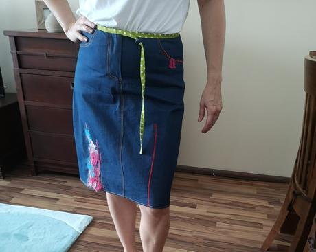 Riflová sukňa ingk, m