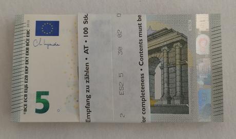 5 euro bankovky 2013 unc balíček, 