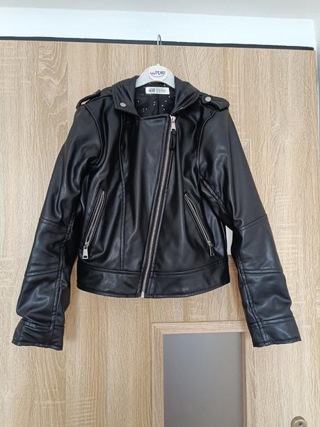 Koženková bunda, h&m,140
