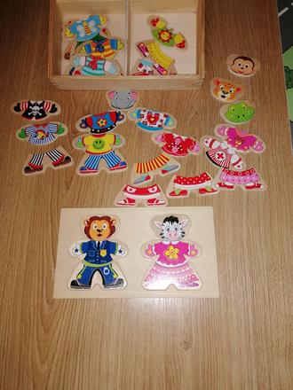 Drevená hra obliekanie, 