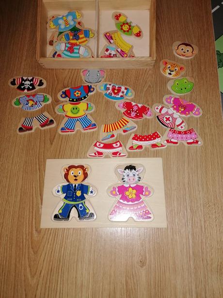 Drevená hra obliekanie, 