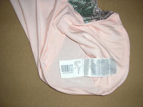 379. ružové tričko s flitrami nenosené, s