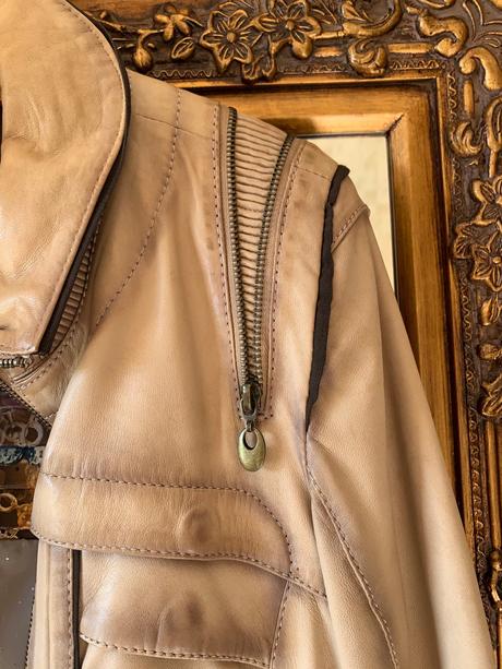 Damska koženná bunda ručná práca., m