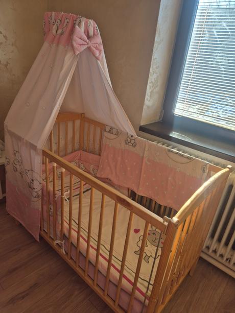 Detská postieľka pre dievčatko, šírka (cm): 60,dĺžka (cm): 120