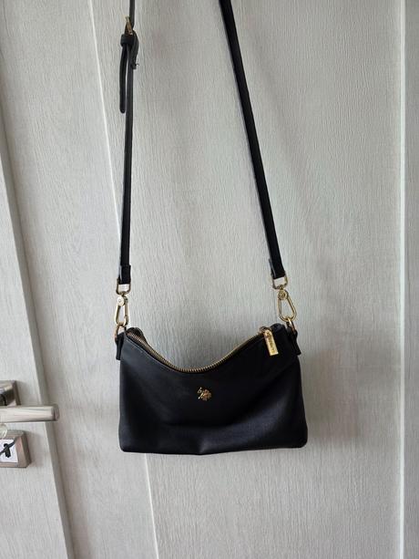 Crossbody kožená kabelka, ralph lauren