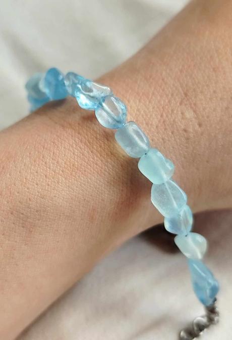 Náramok akvamarín,