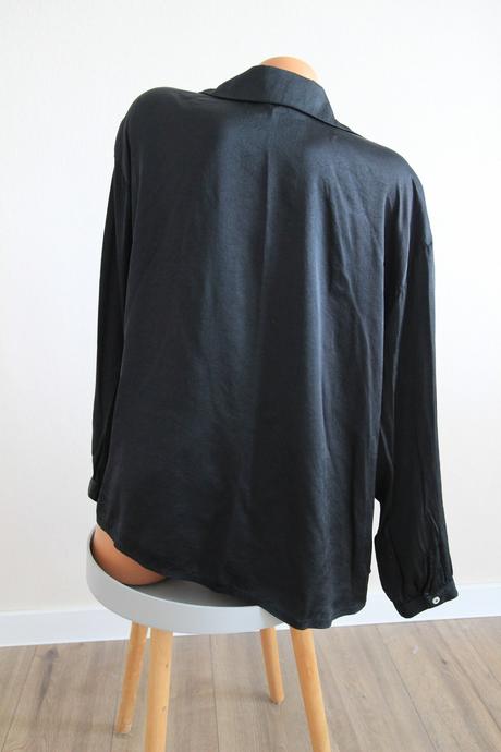 Čierny saténová blúzka, american vintage, m/l, m