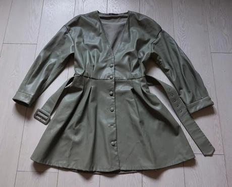 Koženkový kabát zara, zara,l