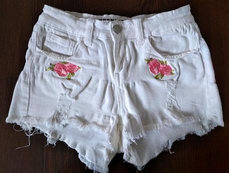 Trendy vyšúchané kraťasy s vyšívaním - 158/xs, gate,158