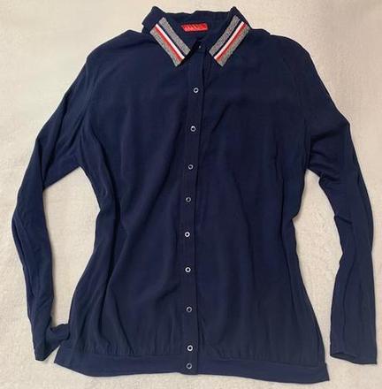 Kvalitný top košeľového strihu zn. magenta, m