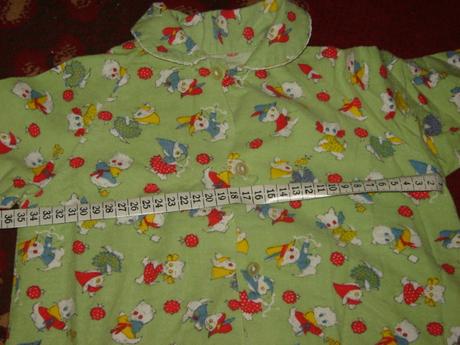 Zelená flanelová vrecová nočná košeľa, 