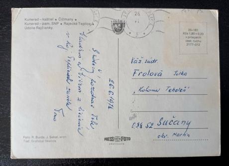 Stará pohľadnica kunerad,čičmany, 