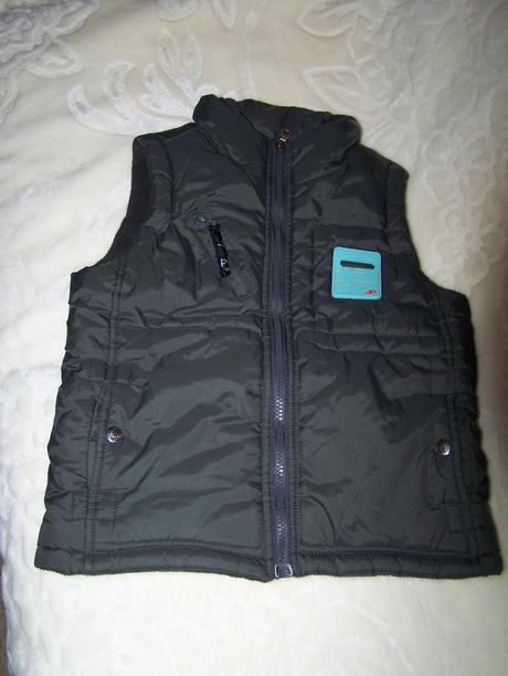 Teplá vesta tm. šedá, 122