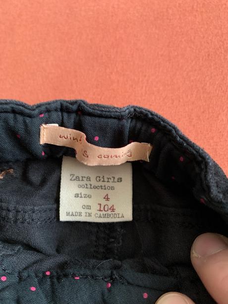 Zara menčestráky - nohavice menčestrové, zara,104