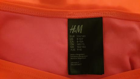 Ruzove dvojdielne plavky, h&m,134