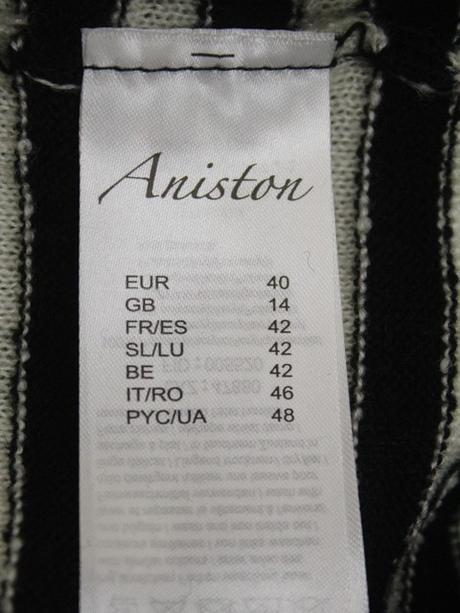 -zaujímavý prúžkovaný pulóver aniston veľ. 40, bonprix,m