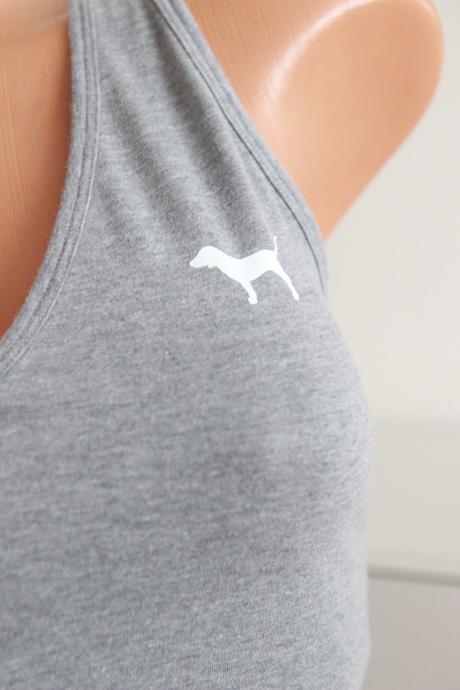 Šedý body top, pink victoria's secret xs, victoria's secret,xs