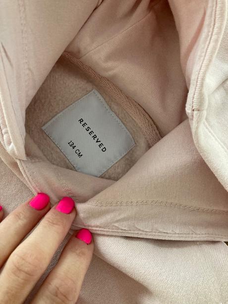 Mikina baby pink top stav, reserved,134