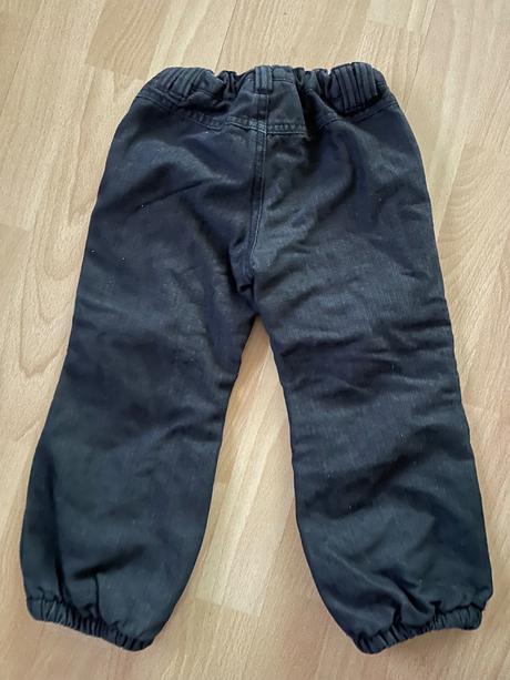 Cierne zateplene nohavice, h&m,104