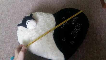 Krasny vankusik s oveckou, šírka (cm): 45,dĺžka (cm): 40