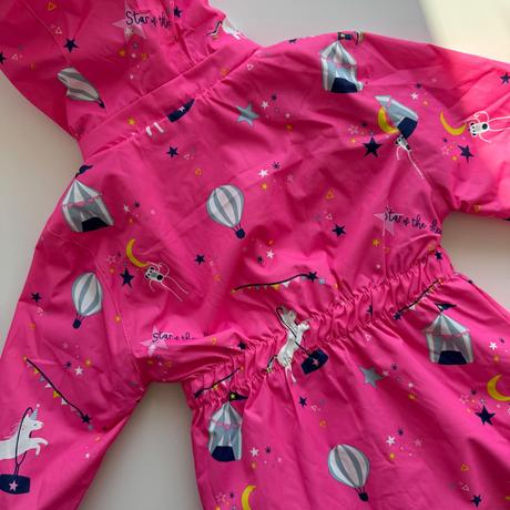 Dievčenská prechodná bunda unicorn ružová, 110