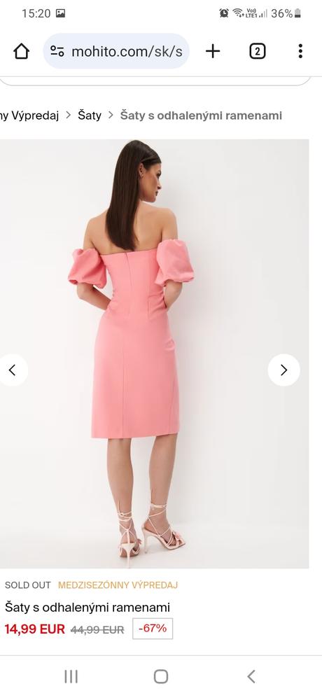 Spoločenské šaty xs, mohito,xs